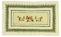 Embroidered hessian doormat rectangular