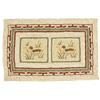 embroidered hessian doormat rectangular